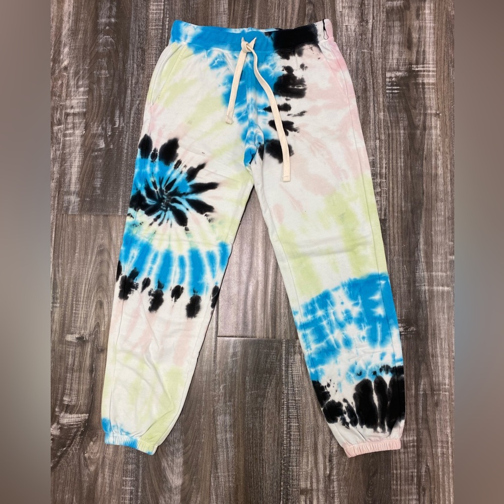 NWT ELECTRIC & ROSE Fleece Wave Tie-Dye Jogger